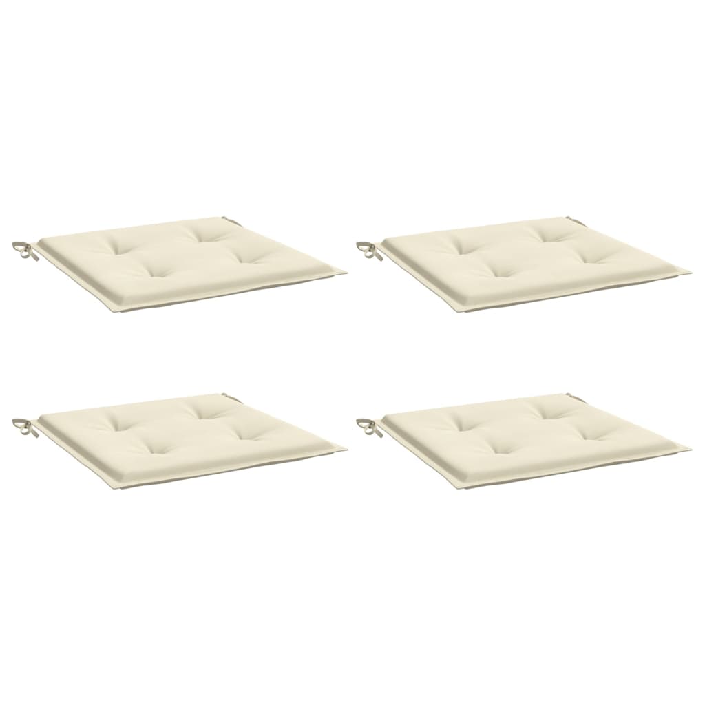 Almofadões p/ cadeiras de jardim 4 pcs tecido oxford creme