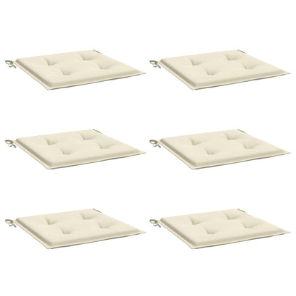 Almofadões p/ cadeiras de jardim 6 pcs tecido oxford creme