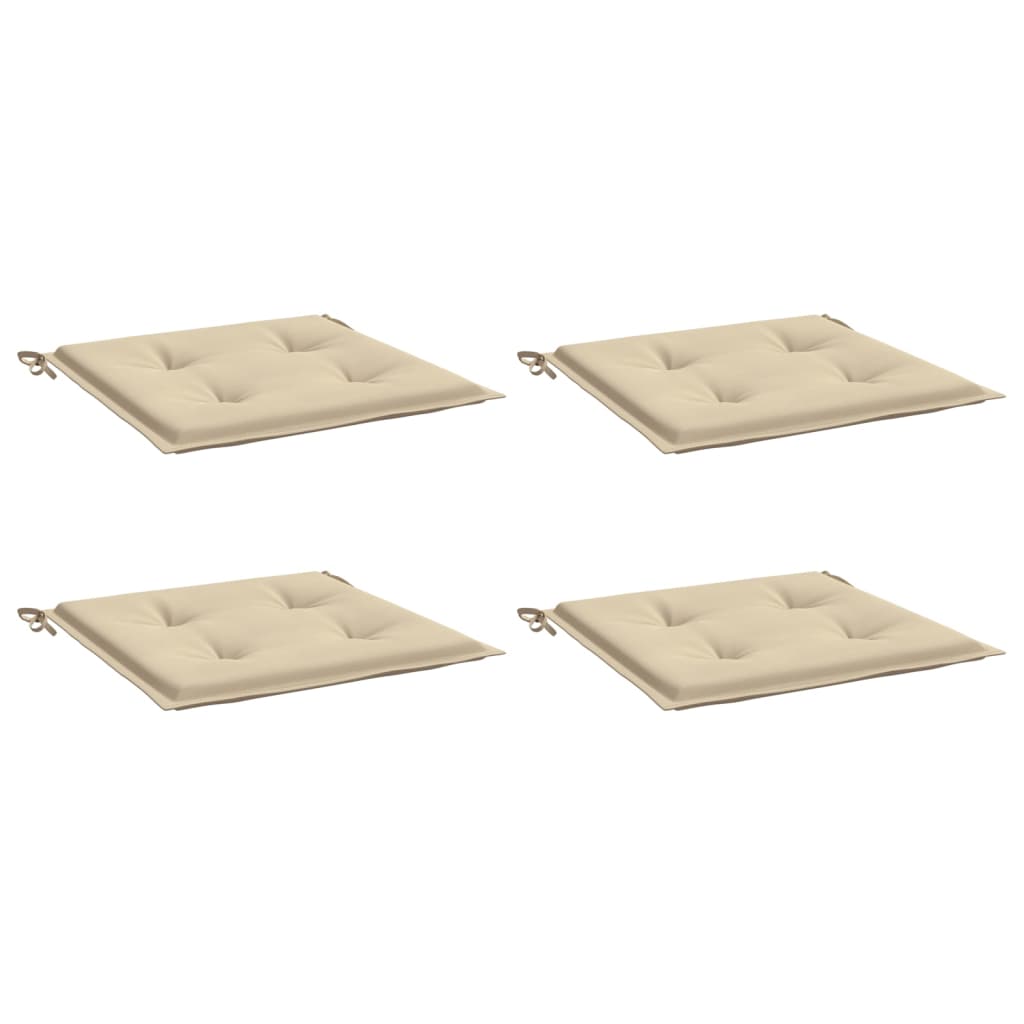 Almofadões p/ cadeiras de jardim 4 pcs tecido oxford bege