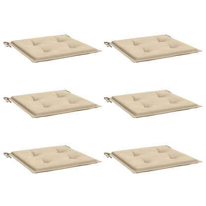 Almofadões p/ cadeiras de jardim 6 pcs tecido oxford bege