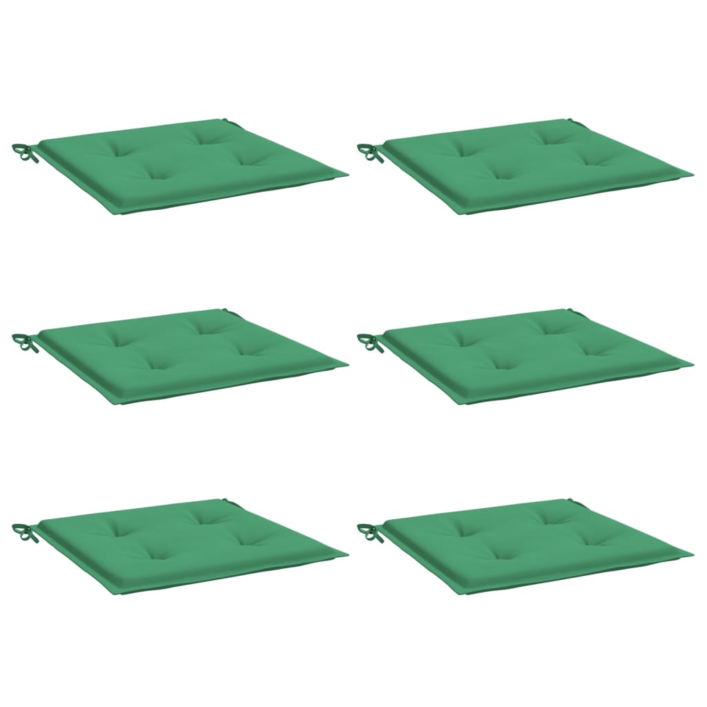 Almofadões p/ cadeiras de jardim 6 pcs tecido oxford verde