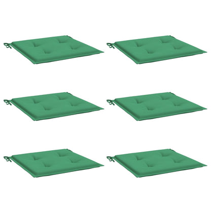 Almofadões p/ cadeiras de jardim 6 pcs tecido oxford verde