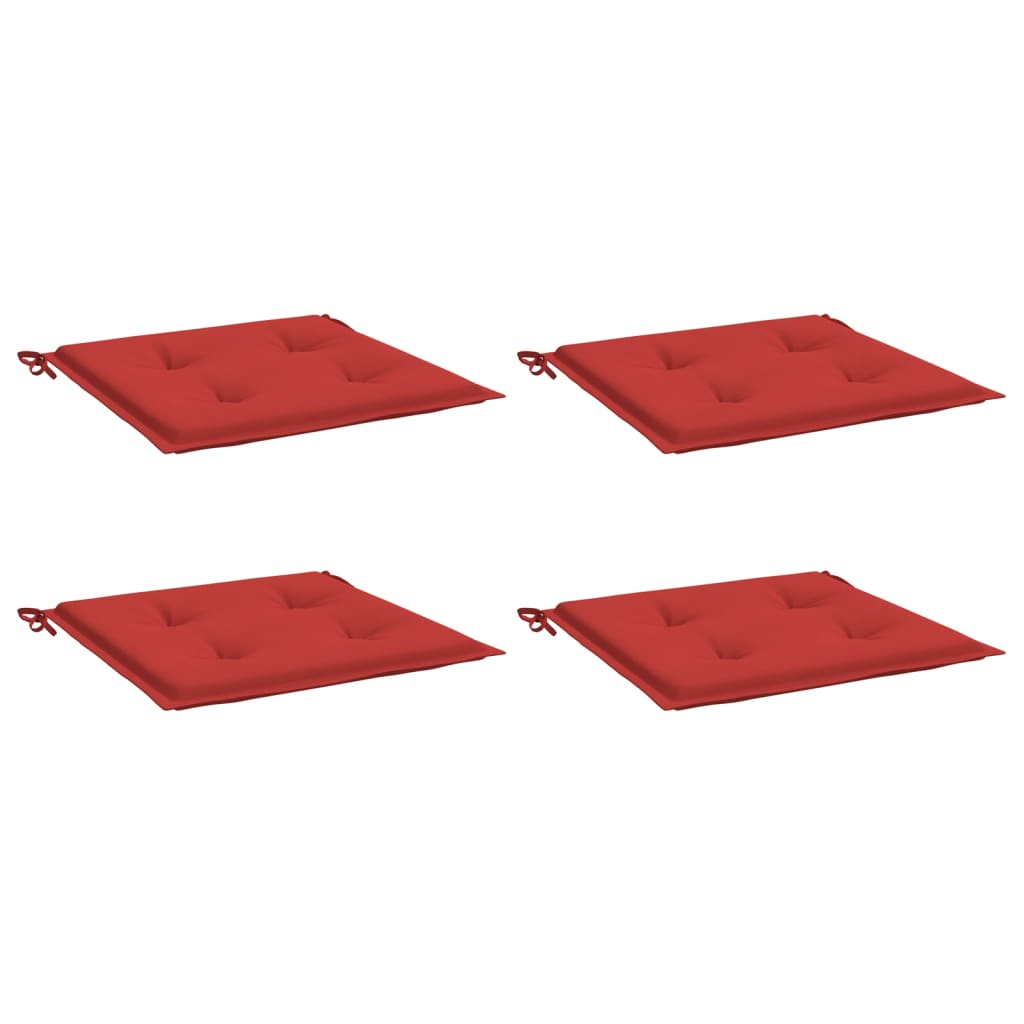 Almofadões p/ cadeiras de jardim 4 pcs tecido oxford vermelho