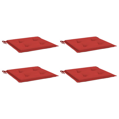 Almofadões p/ cadeiras de jardim 4 pcs tecido oxford vermelho