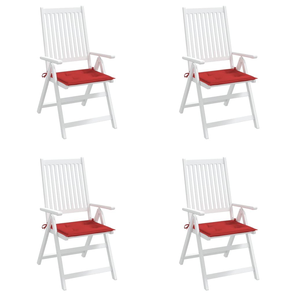 Almofadões p/ cadeiras de jardim 4 pcs tecido oxford vermelho