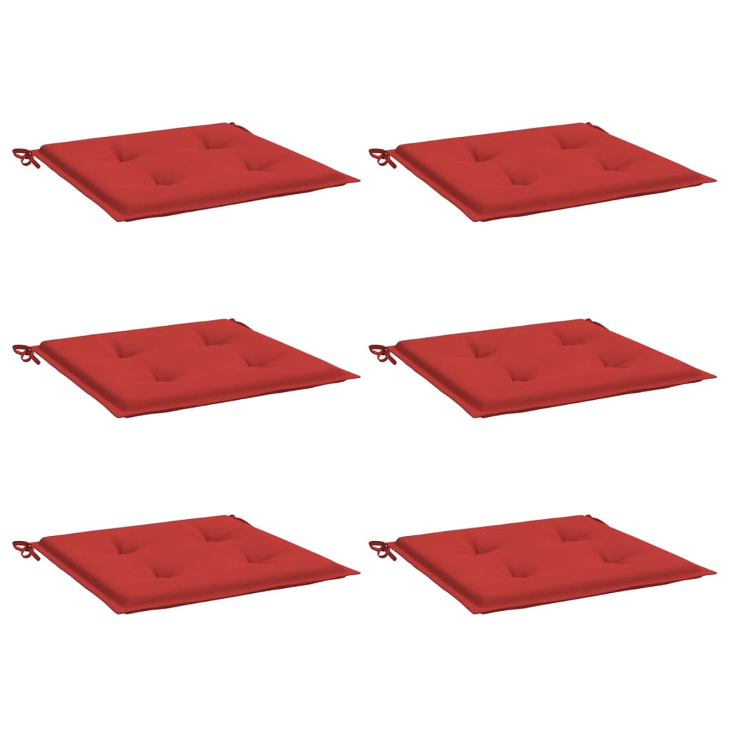 Almofadões p/ cadeiras de jardim 6 pcs tecido oxford vermelho