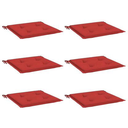 Almofadões p/ cadeiras de jardim 6 pcs tecido oxford vermelho