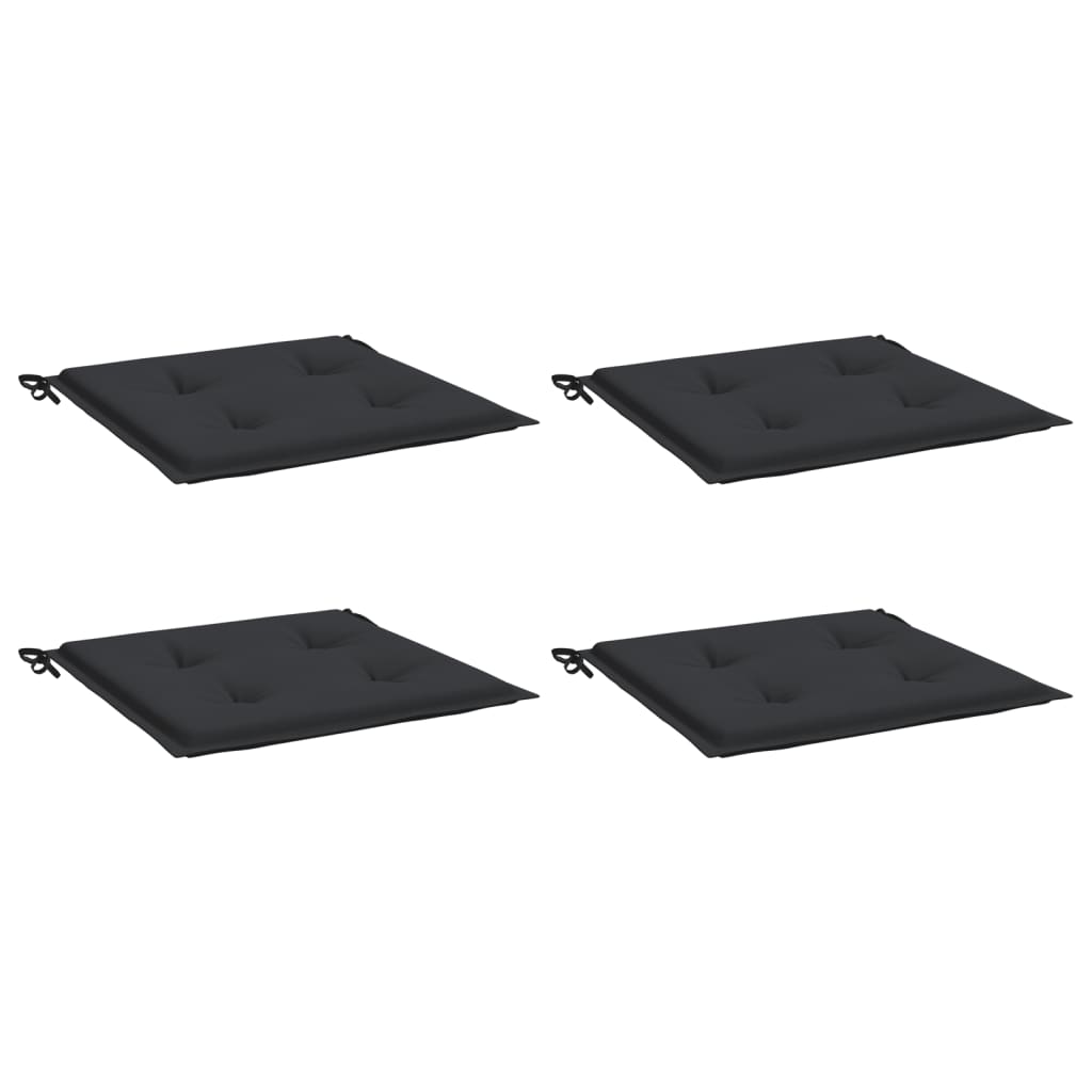 Almofadões p/ cadeiras de jardim 4 pcs tecido oxford preto