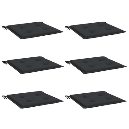 Almofadões p/ cadeiras de jardim 6 pcs tecido oxford preto