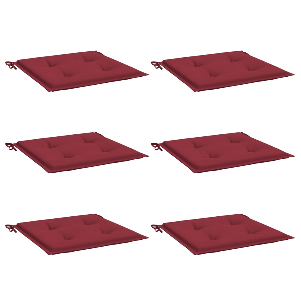 Almofadões p/ cadeiras jardim 6pcs tecido oxford vermelho tinto