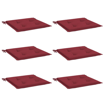 Almofadões p/ cadeiras jardim 6pcs tecido oxford vermelho tinto