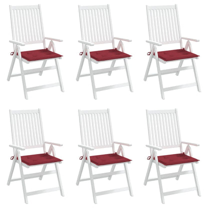 Almofadões p/ cadeiras jardim 6pcs tecido oxford vermelho tinto