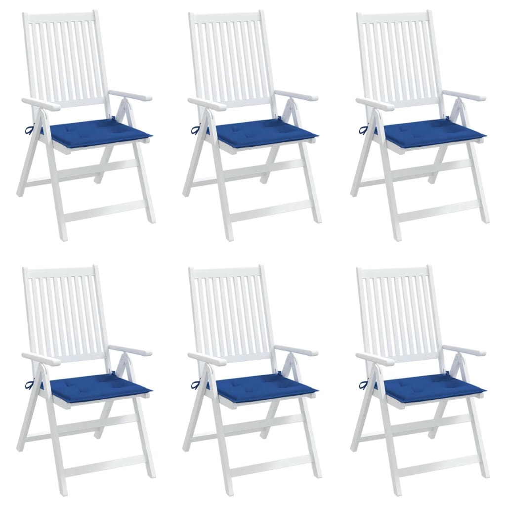 Almofadões p/ cadeiras jardim 6 pcs 50x50x3 cm oxford azul real