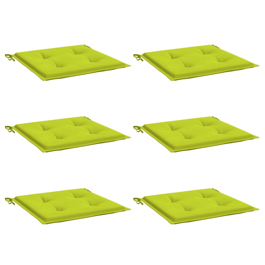 Almofadões cadeiras jardim 6pcs tecido oxford verde brilhante