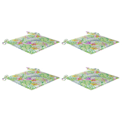 Almofadões cadeiras jardim 4pcs tecido oxford padrão folhas