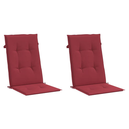 Almofadões p/ cadeiras altas jardim 2 pcs tecido vermelho tinto