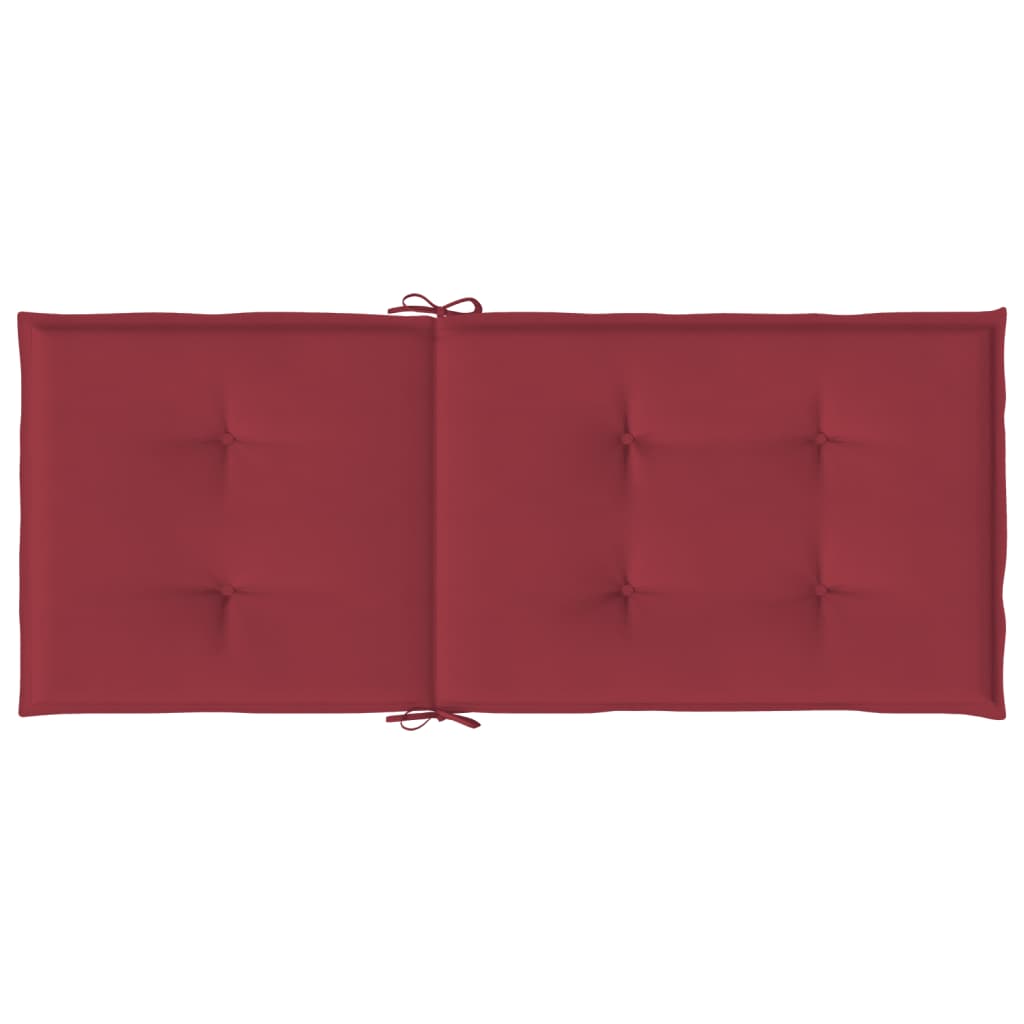 Almofadões p/ cadeiras altas jardim 4 pcs tecido vermelho tinto