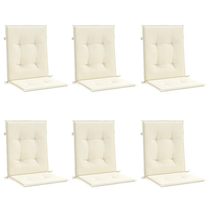 Almofadões lombares p/ cadeiras de jardim 6pcs oxford creme