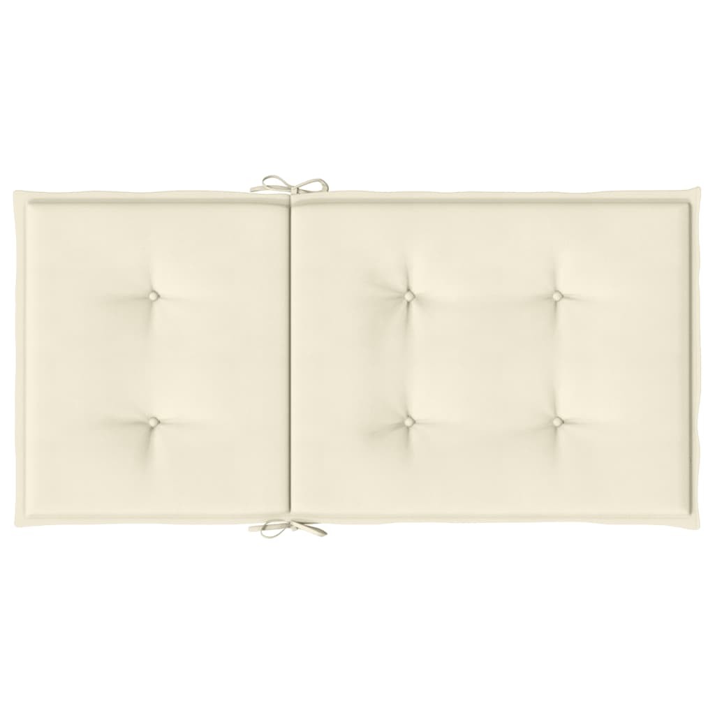 Almofadões lombares p/ cadeiras de jardim 6pcs oxford creme