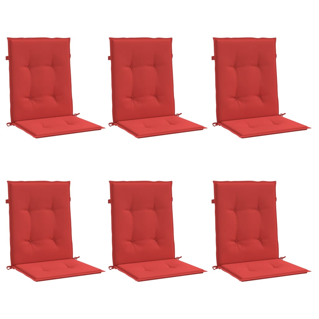 Almofadões lombares p/ cadeiras de jardim 6pcs oxford vermelho