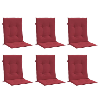 Almofadões lombares cadeiras jardim 6pcs oxford vermelho tinto