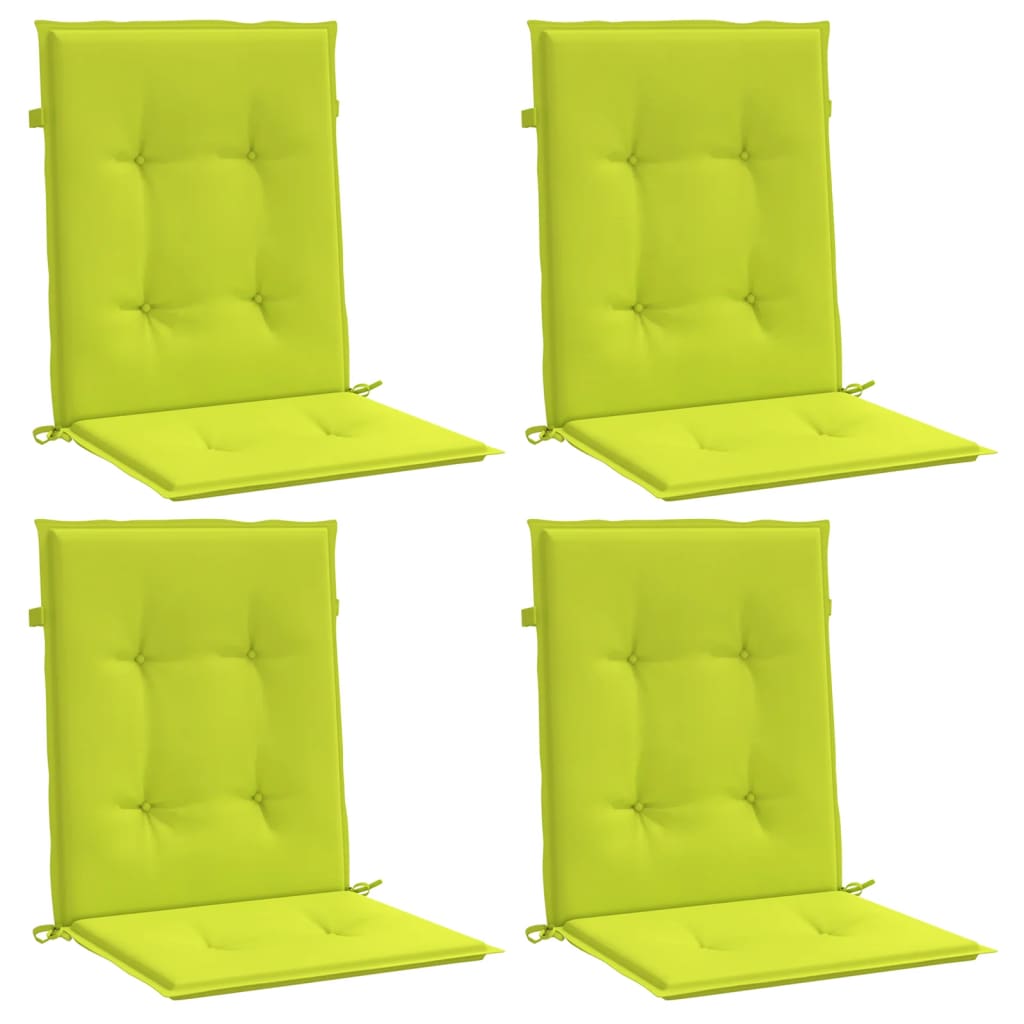 Almofadões lombares p/ cadeiras jardim 4pcs oxford verde brilh.