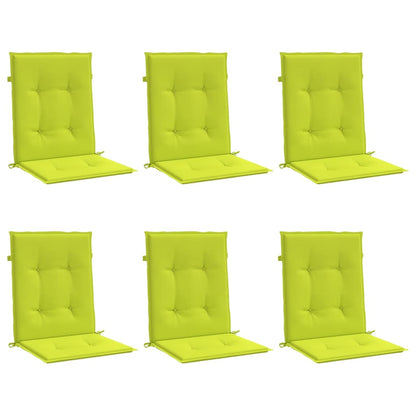 Almofadões lombares p/ cadeiras jardim 6pcs oxford verde brilh.