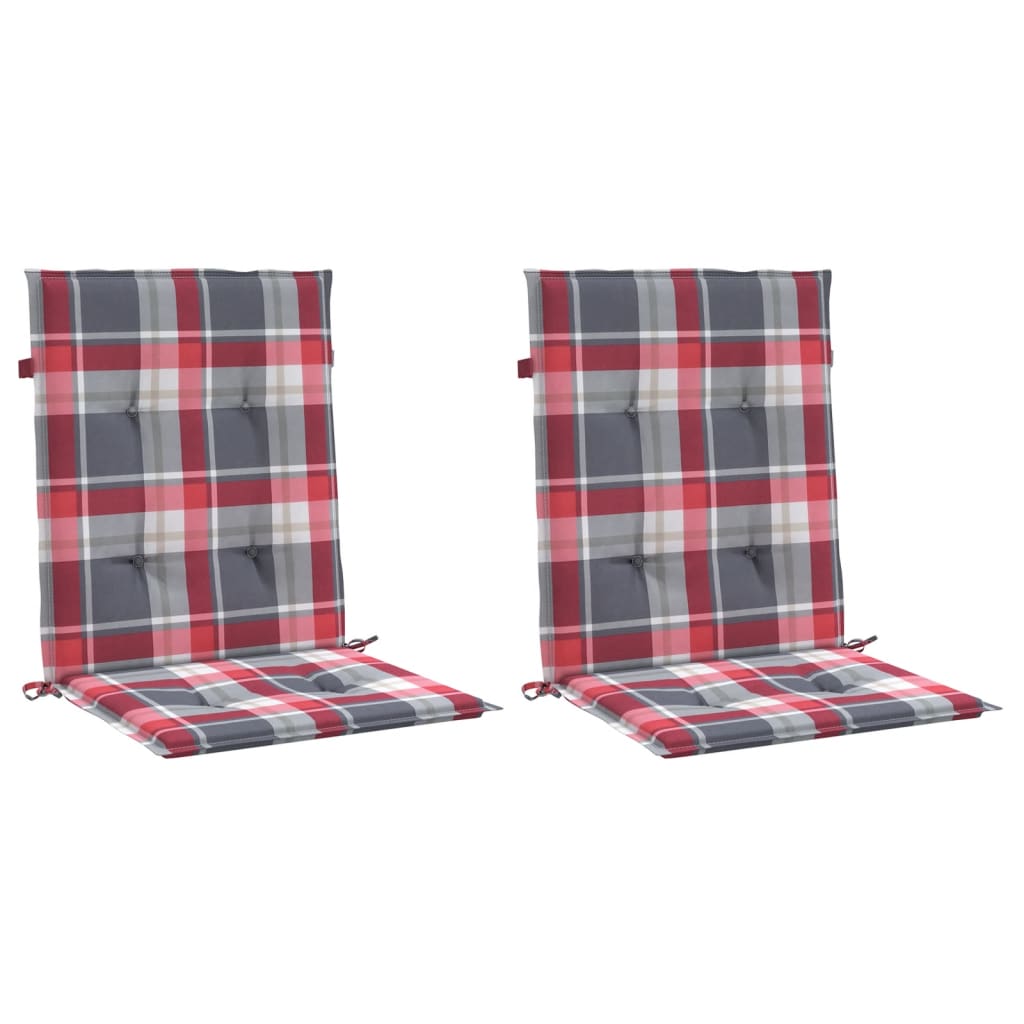 Almofadões lombares cadeiras jardim 2pcs oxford xadrez vermelho