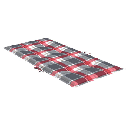 Almofadões lombares cadeiras jardim 4pcs oxford xadrez vermelho