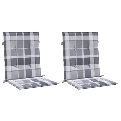 Almofadões lombares cadeiras jardim 2pcs oxford xadrez cinza