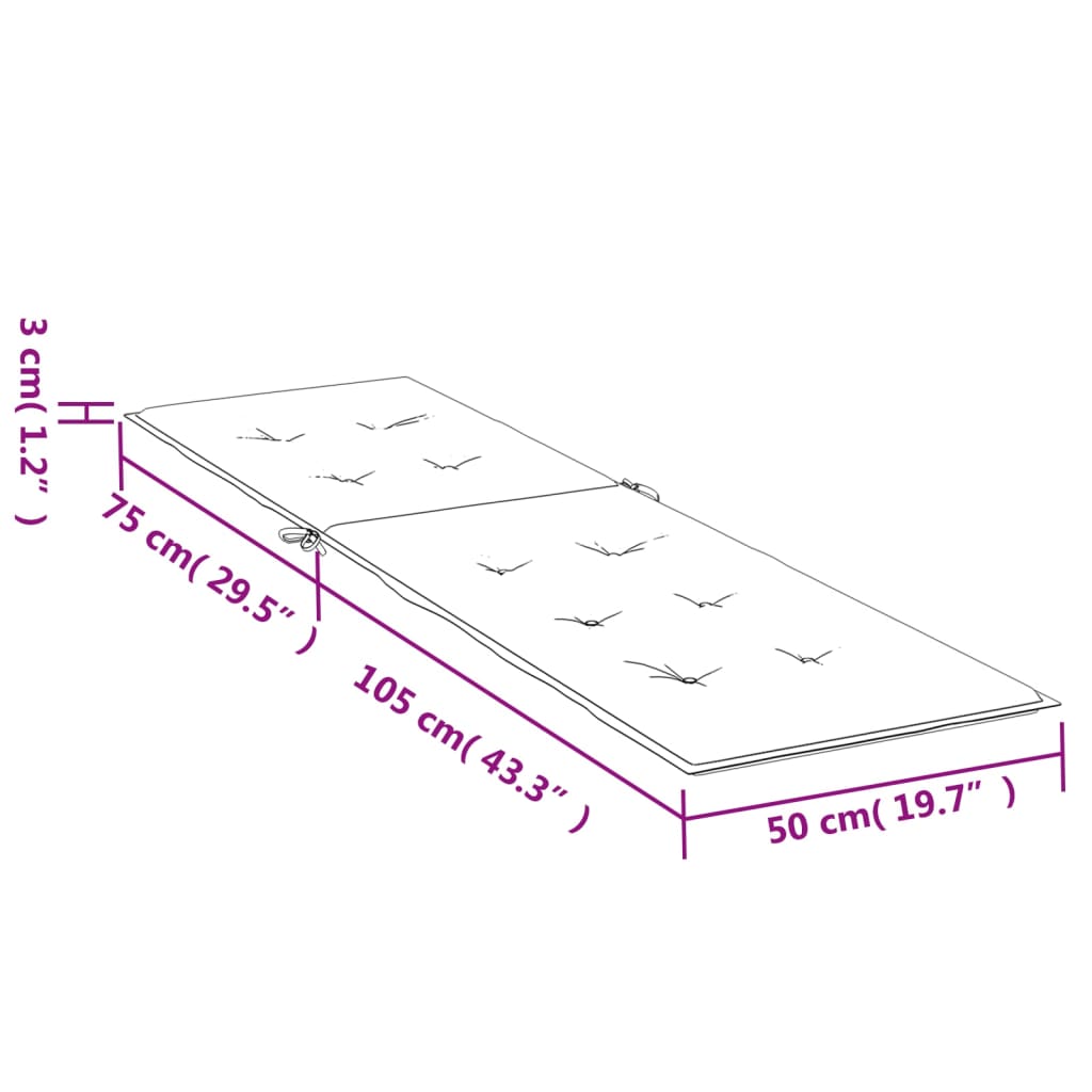 Almofadão para cadeira de terraço cinza-acastanhado