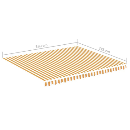 Tecido de substituição para toldo 4x3,5 m amarelo e branco