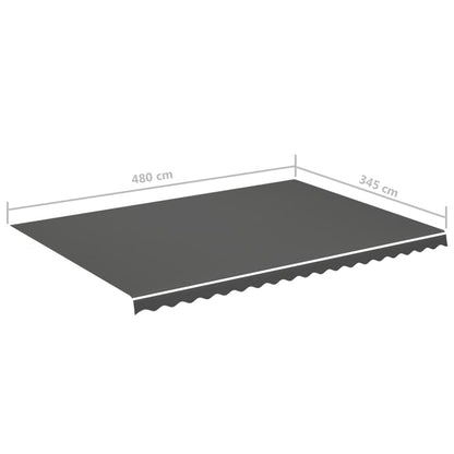 Tecido de substituição para toldo 5x3,5 m antracite