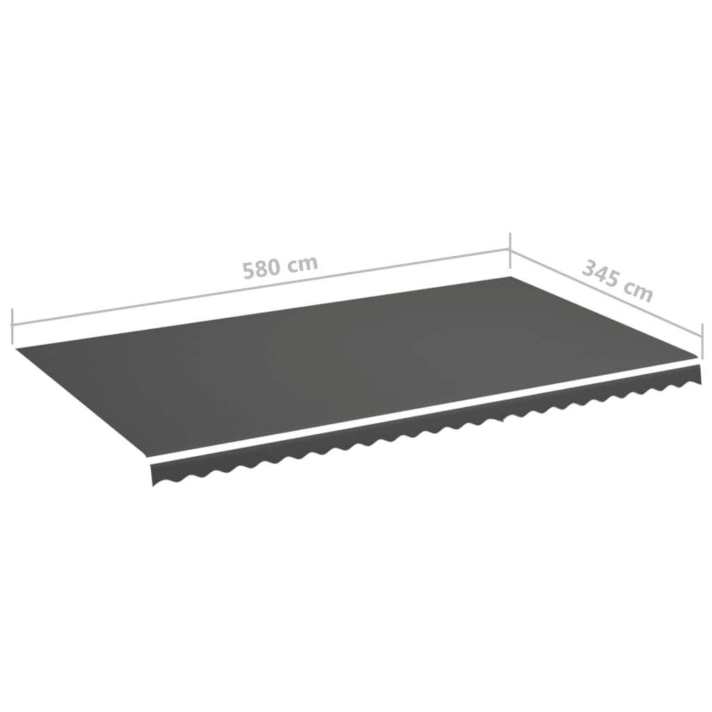 Tecido de substituição para toldo 6x3,5 m antracite