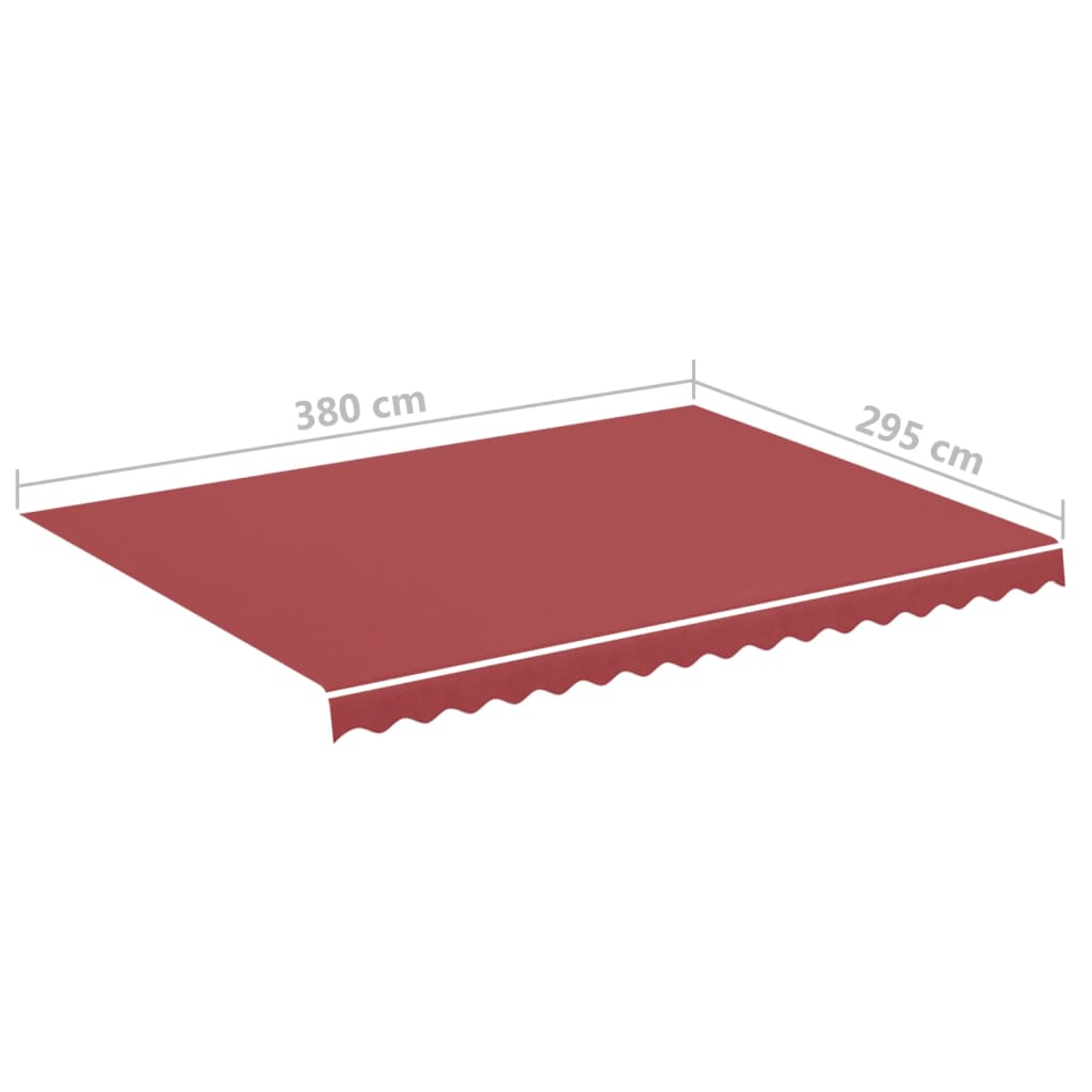 Tecido de substituição para toldo 4x3 m bordô