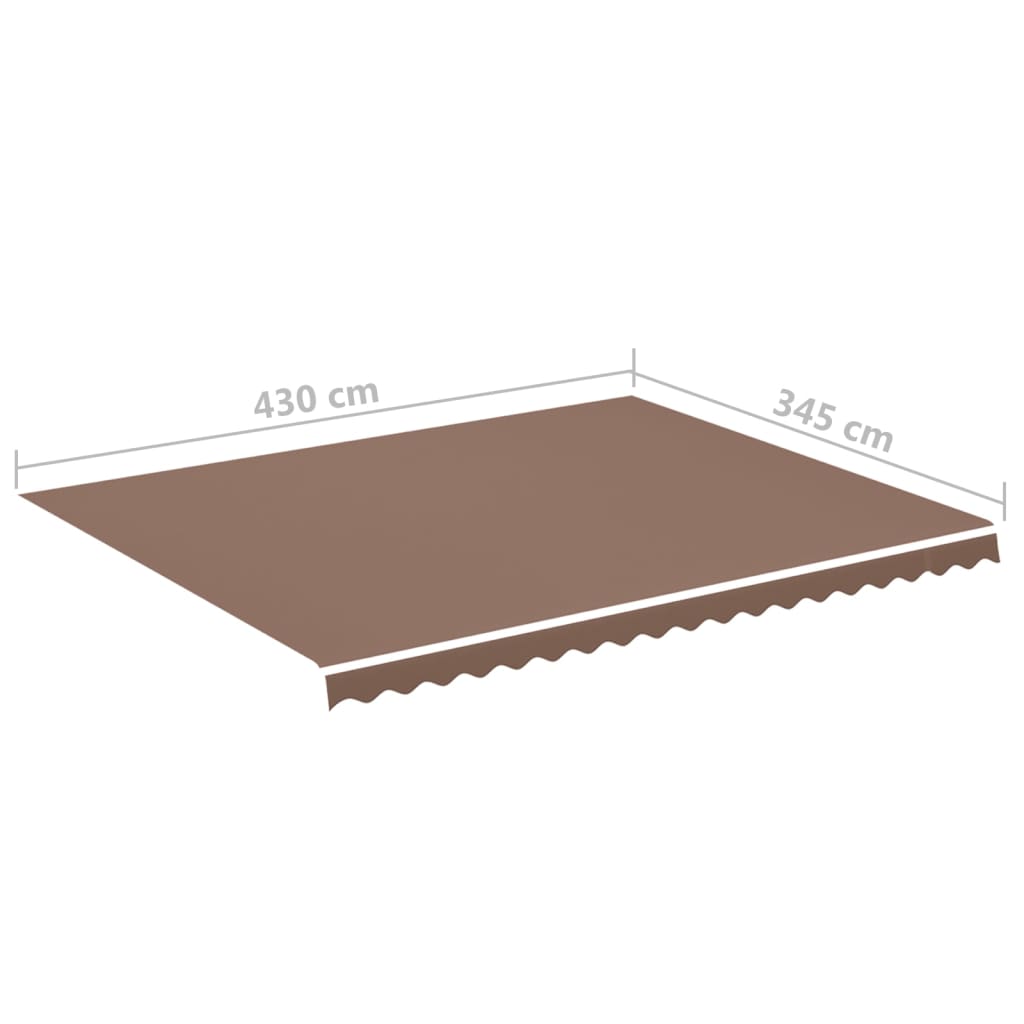 Tecido de substituição para toldo 4,5x3,5 m castanho