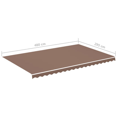 Tecido de substituição para toldo 5x3 m castanho