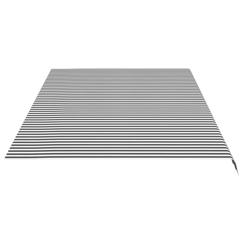 Tecido de substituição para toldo 6x3 m antracite e branco