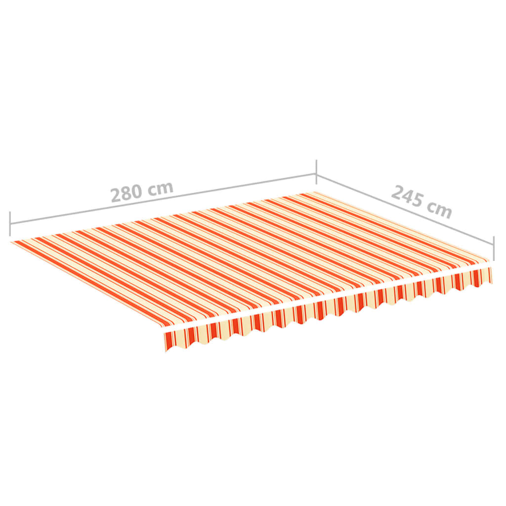 Tecido de substituição para toldo 3x2,5 m amarelo e laranja