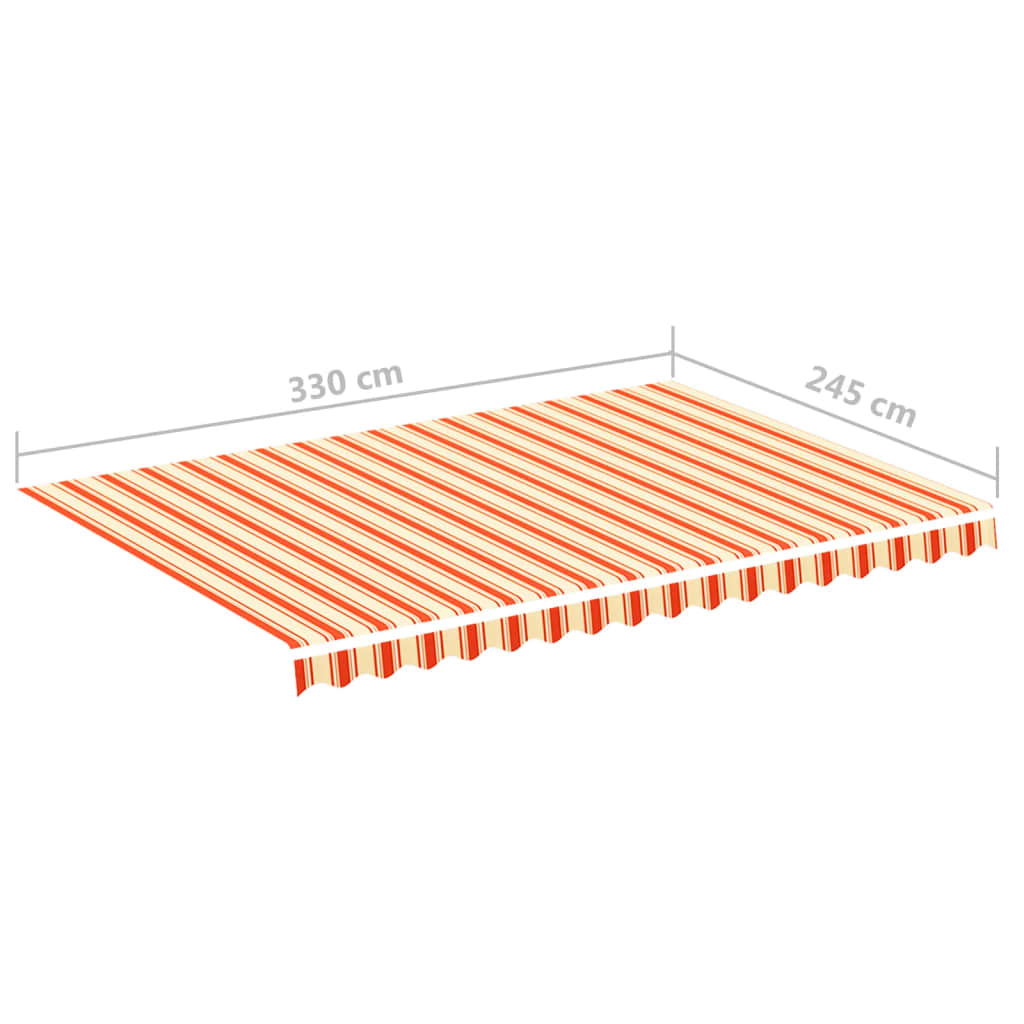 Tecido de substituição para toldo 3,5x2,5 m amarelo e laranja