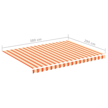 Tecido de substituição para toldo 4x3 m amarelo e laranja