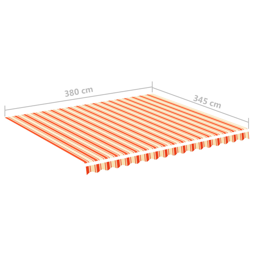 Tecido de substituição para toldo 4x3,5 m amarelo e laranja