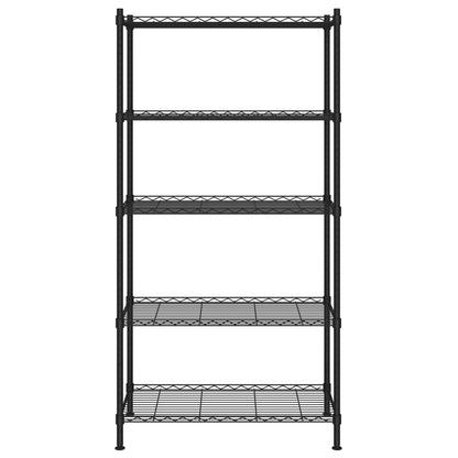 Unidade de 5 prateleiras 90x35x180 cm 250 kg preto