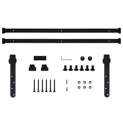 Mini kit para armário deslizante aço carbono 183 cm