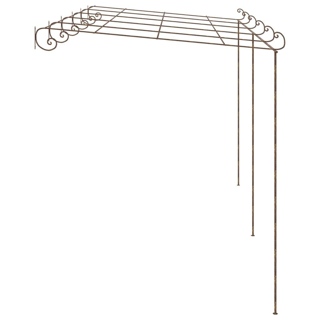 Pérgola de jardim 6x3x2,5 m ferro castanho antigo