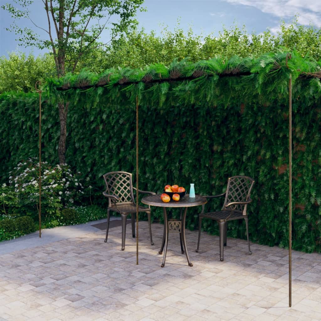 Pérgola de jardim 6x3x2,5 m ferro castanho antigo