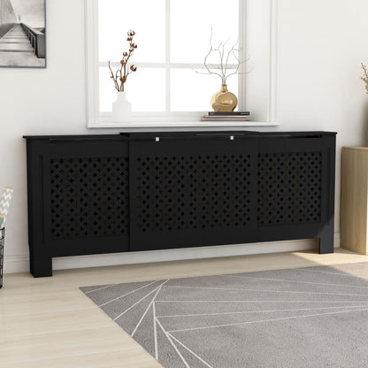 Cobertura de radiador MDF 205 cm preto