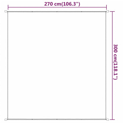 Toldo vertical 300x270 cm tecido oxford antracite