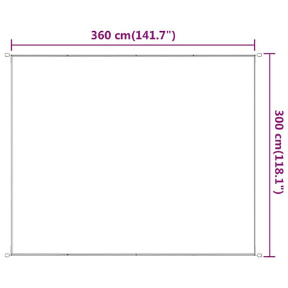 Toldo vertical 300x360 cm tecido oxford antracite