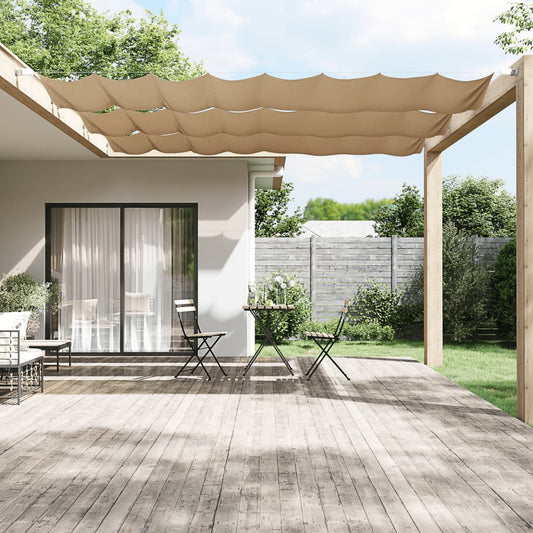 Toldo vertical 60x420 cm tecido oxford cinza-acastanhado